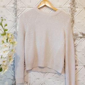 LIKE NEW H&M OATMEAL KNIT RIBBED SWEATER IN SIZE S